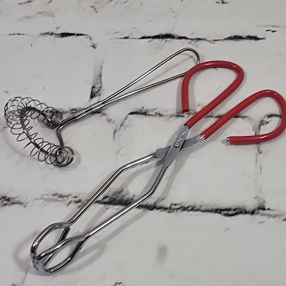 Vintage Kitchen Gadgets Random Lot Tea Strainer Scoop Melon Baller Tongs Cracker